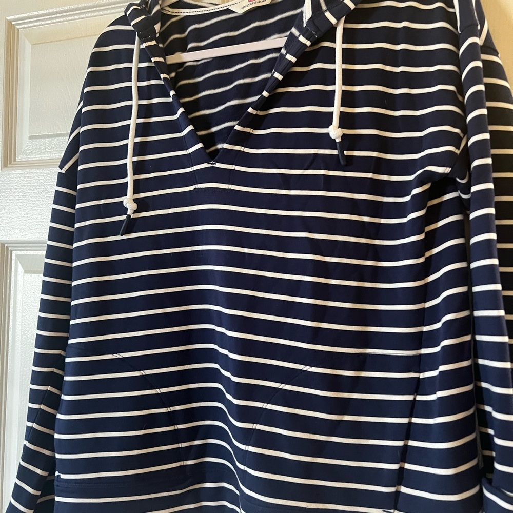 Vineyard Vines Navy & White Striped Hoodie